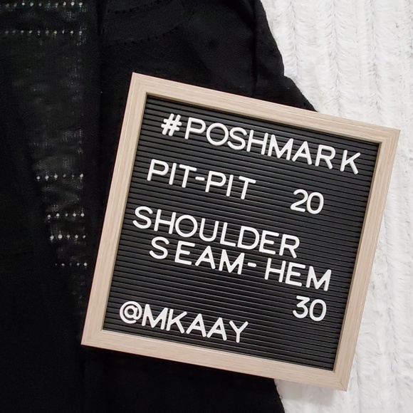 Black knit lightweight cardigan office casual travel large - Picture 6 of 7